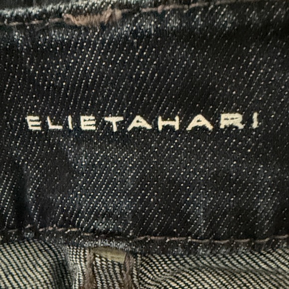 Elie Tahari Dark Wash Adena Flare Mid Rise Denim Jeans Size 8 Women’s - Picture 2 of 6